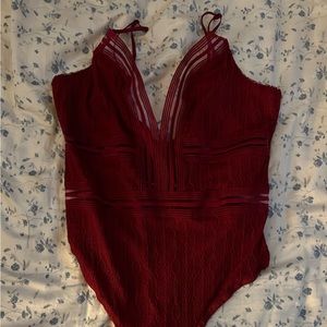 Lulus Red Bodysuit Size Large